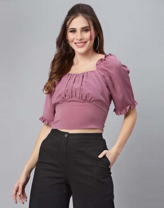 Onion Pink Empire Yoke top 