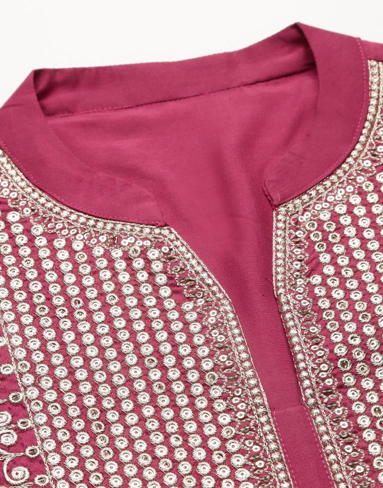 Rose Pink Embroidered Top 