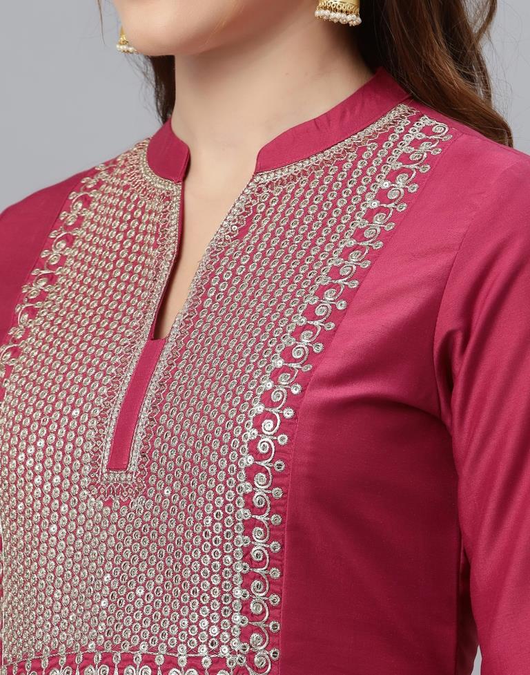 Rose Pink Embroidered Top 