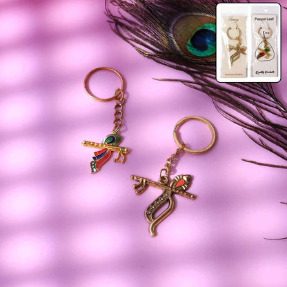 Peacock Flute Keychain Set (2 Pc Mix Design)