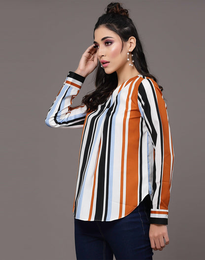 Multicoloured Striped Top 