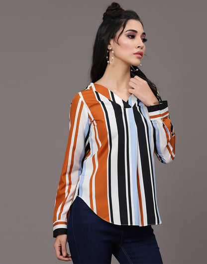 Multicoloured Striped Top 