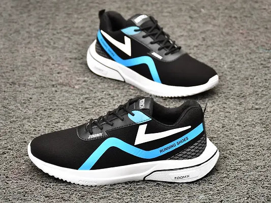 Stylish Black Rubber Sports Shoes For Men