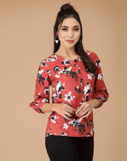 Red Digital Printed Shirt