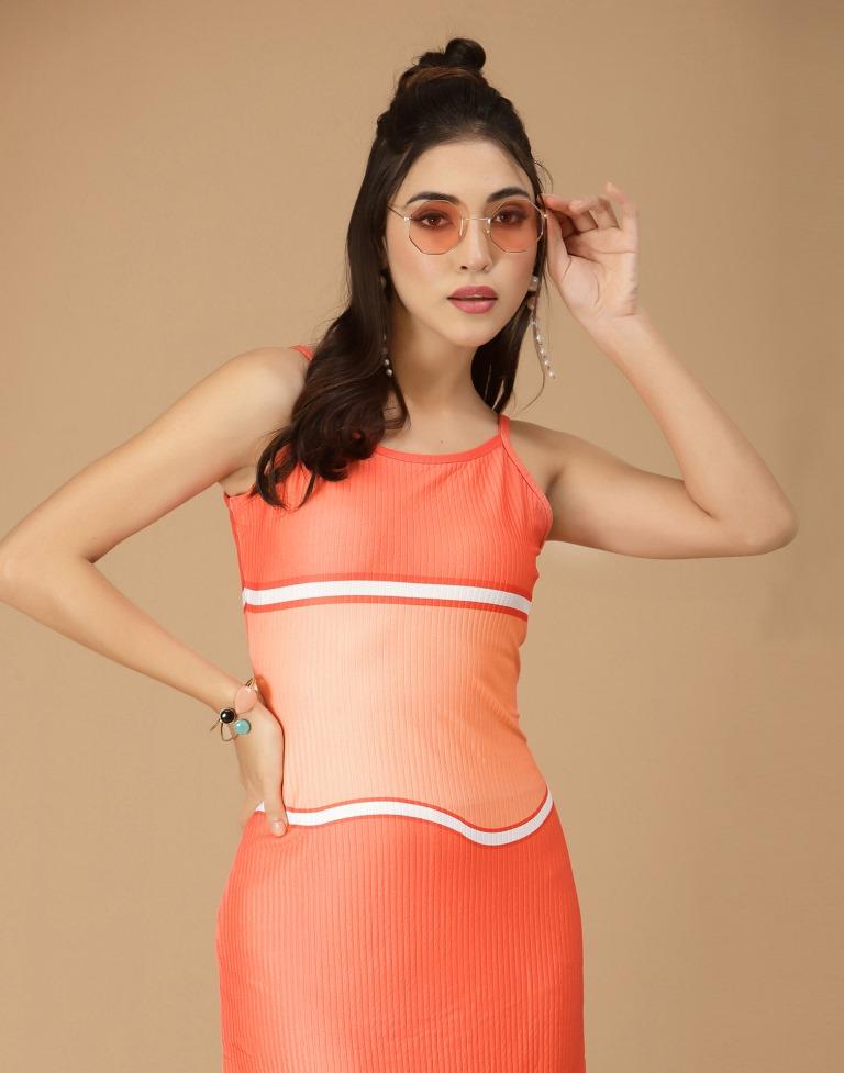 Orange Slit Bodycon