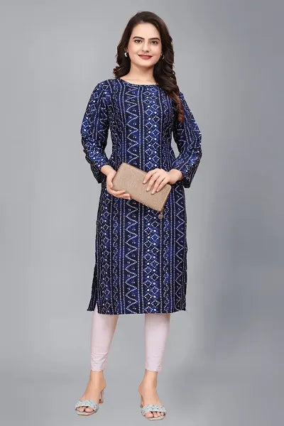 Stylish Crepe Stitched Kurta For Women