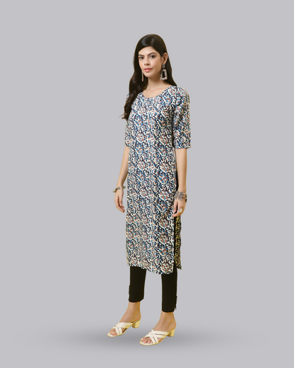 Ocean Breeze Printed Kurta 