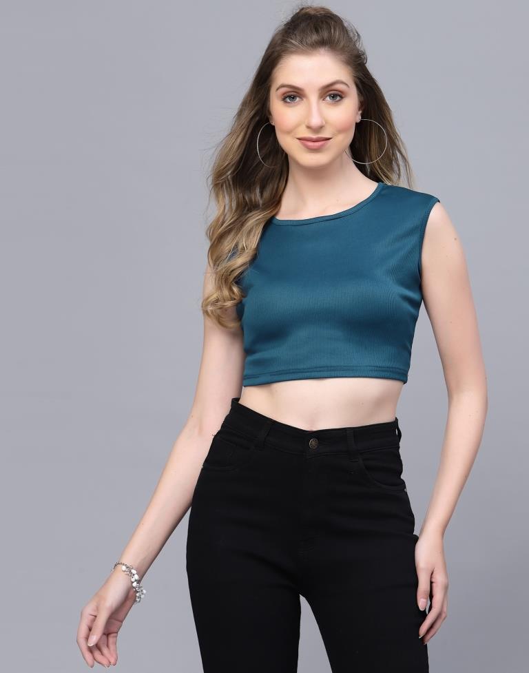 Teal Crop Top 