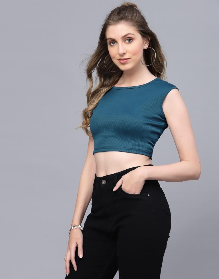 Teal Crop Top 