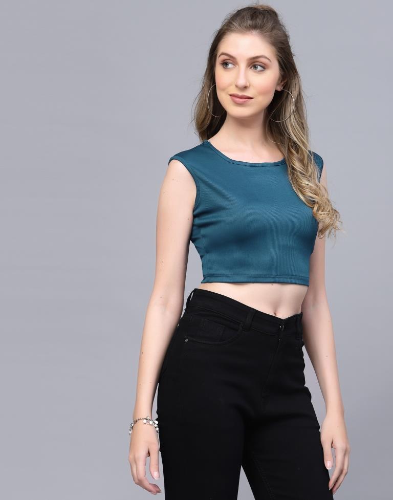 Teal Crop Top 