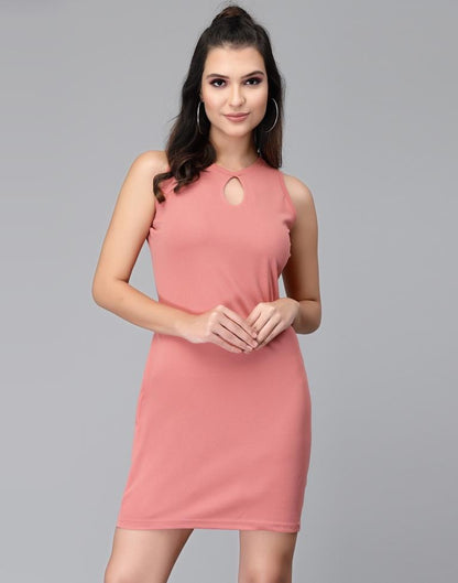 Light Pink Sleevless Bodycon 