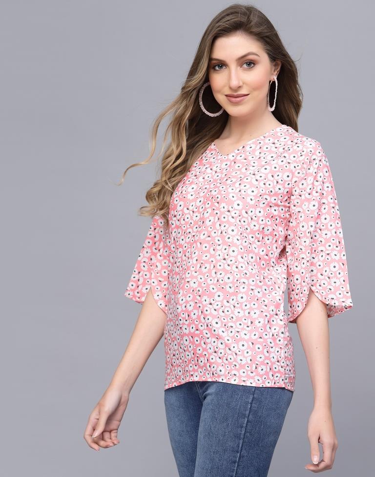 Light Pink Petal Sleeve Top 