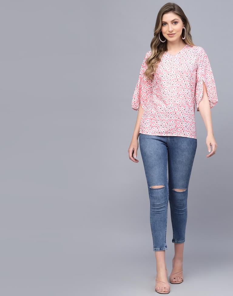 Light Pink Petal Sleeve Top 