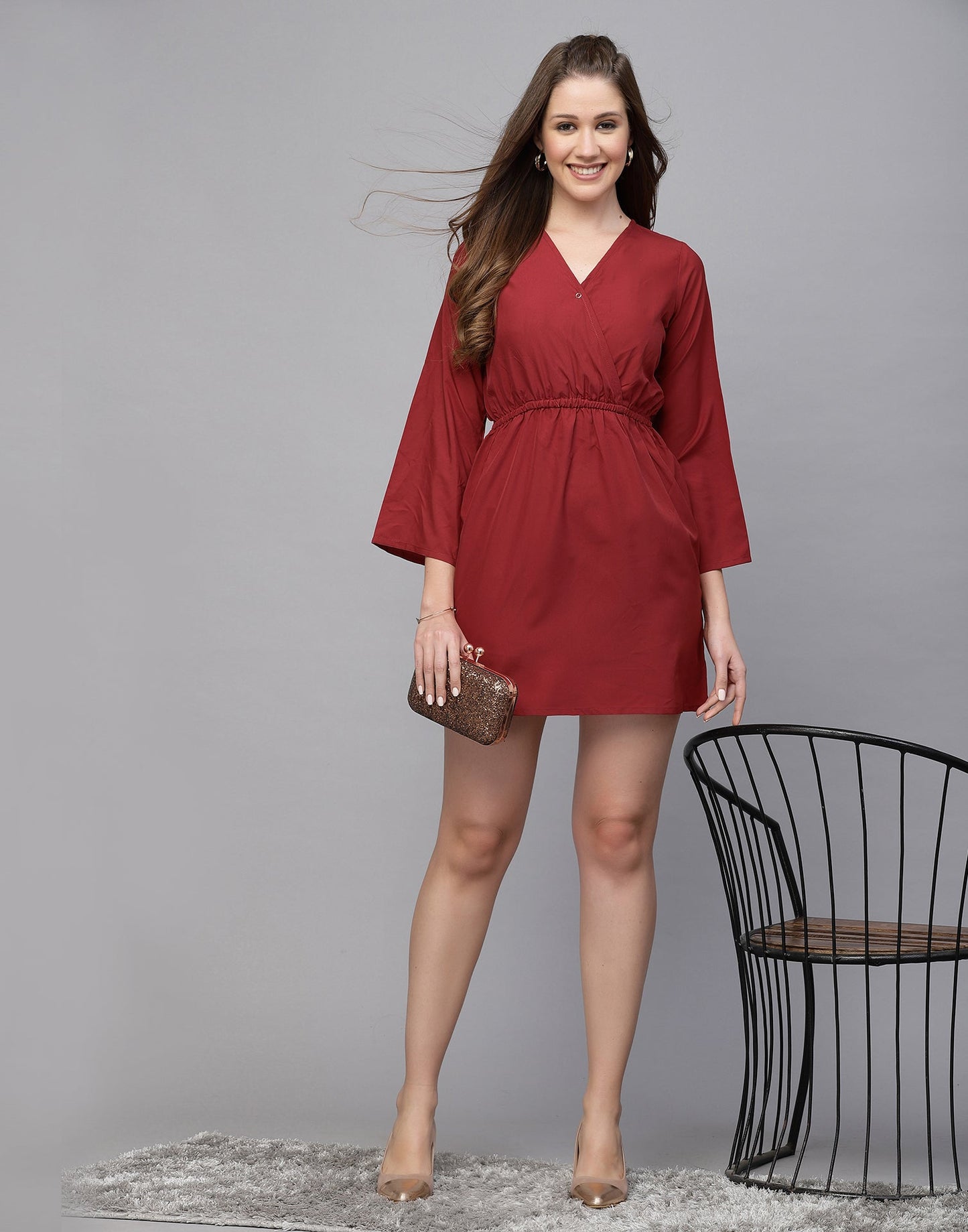 Red Fit & Flared Dress