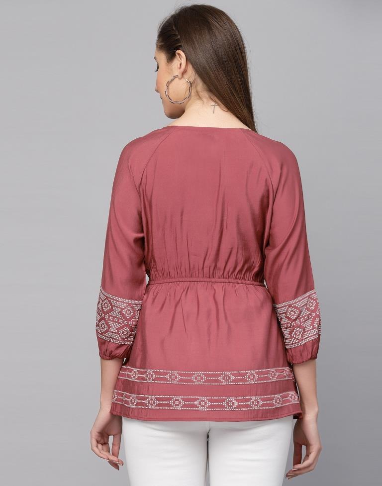 Dusty Pink Chinnon Printed Top 