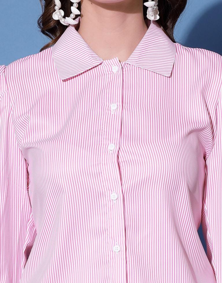 Pink Polyester Printed Top 