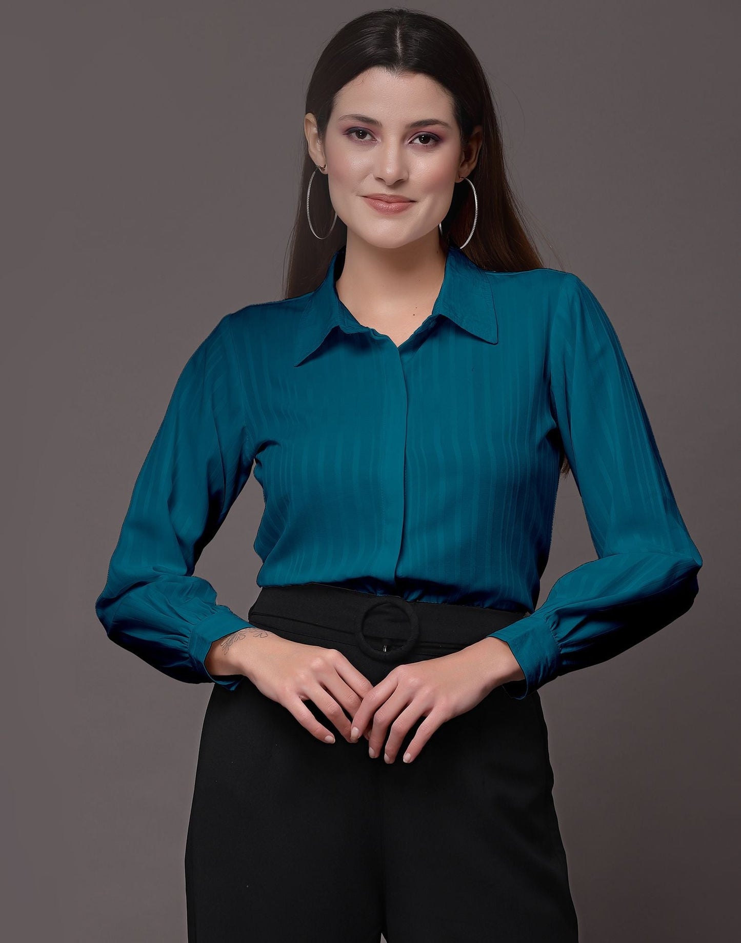 Teal Woven  Shirt 