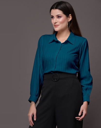 Teal Woven  Shirt 