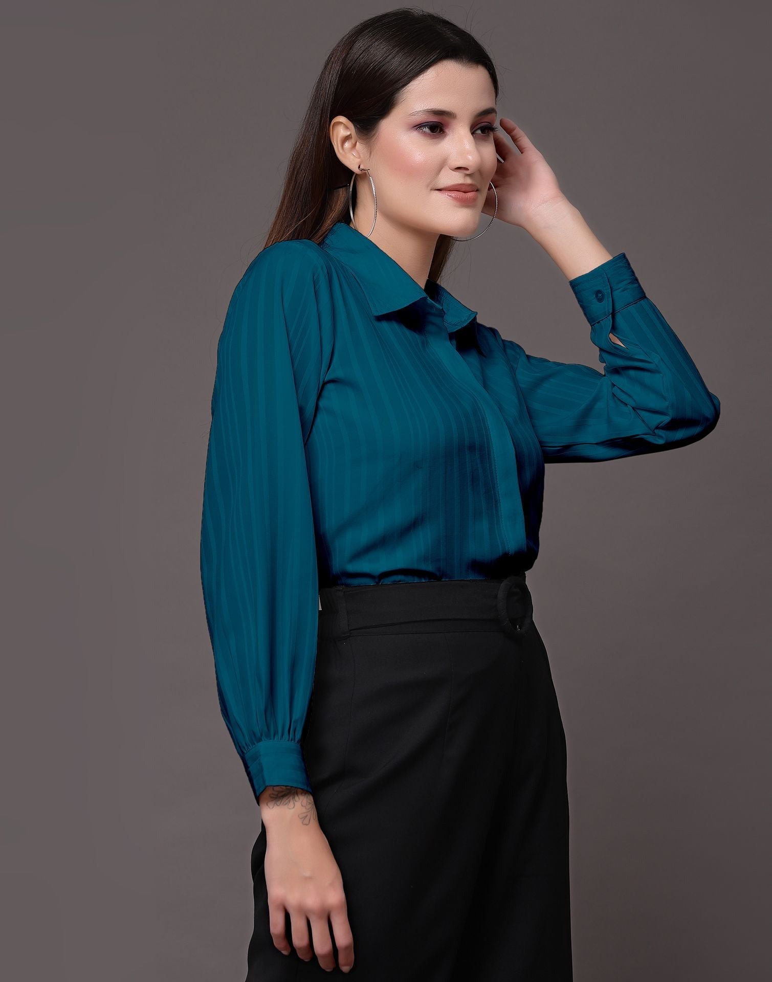 Teal Woven  Shirt 