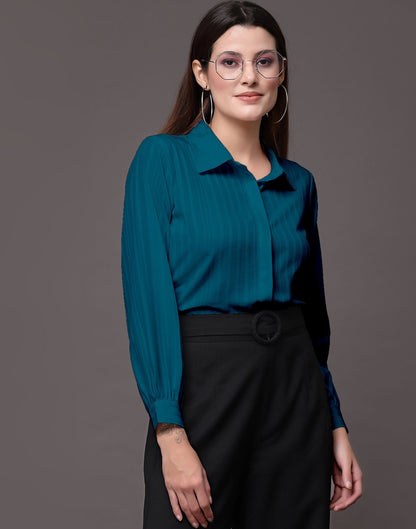 Teal Woven  Shirt 