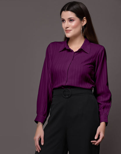 Wine Woven  Shirt 