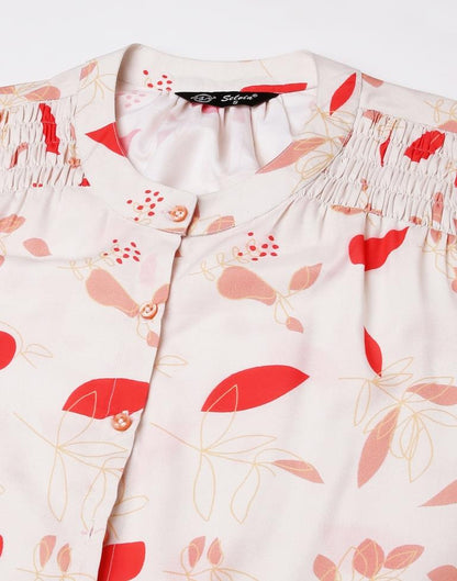 Cream Printed Shirt