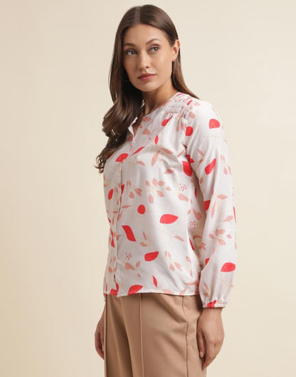 Cream Printed Shirt