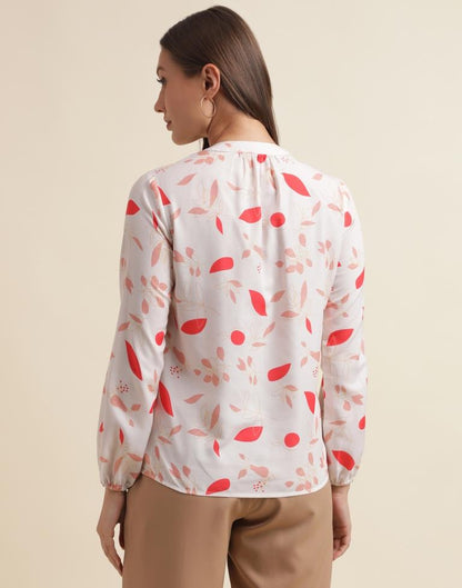 Cream Printed Shirt