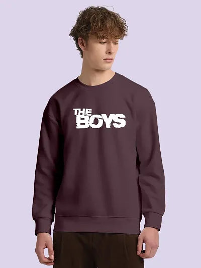 FTX Men Round Neck Printed Dark Pink Sweatshirt 