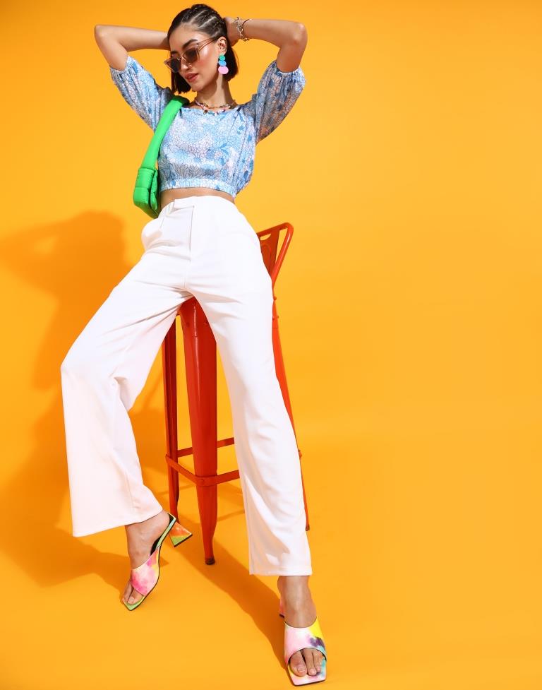 Light Blue Crop top 