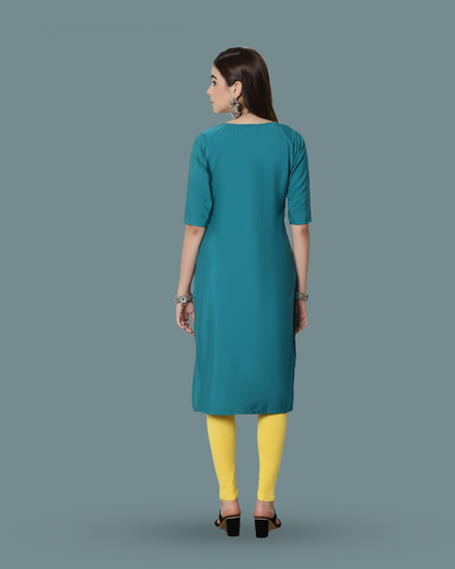 Aqua Bloom Printed Kurta 