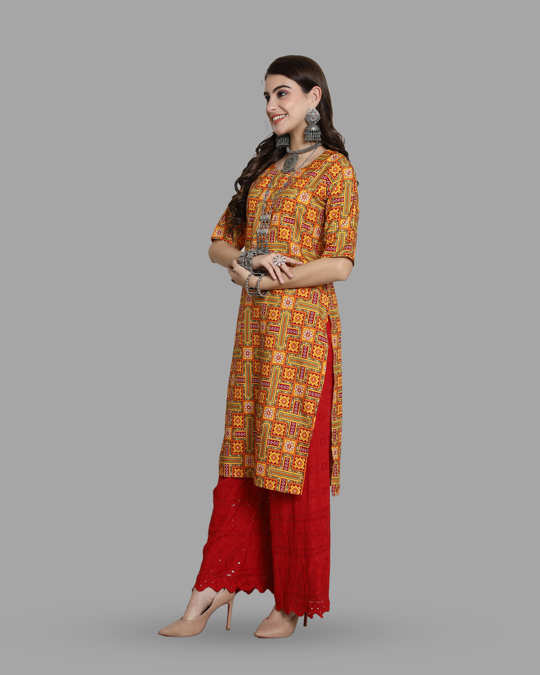 Colorful Fusion Printed Kurta 