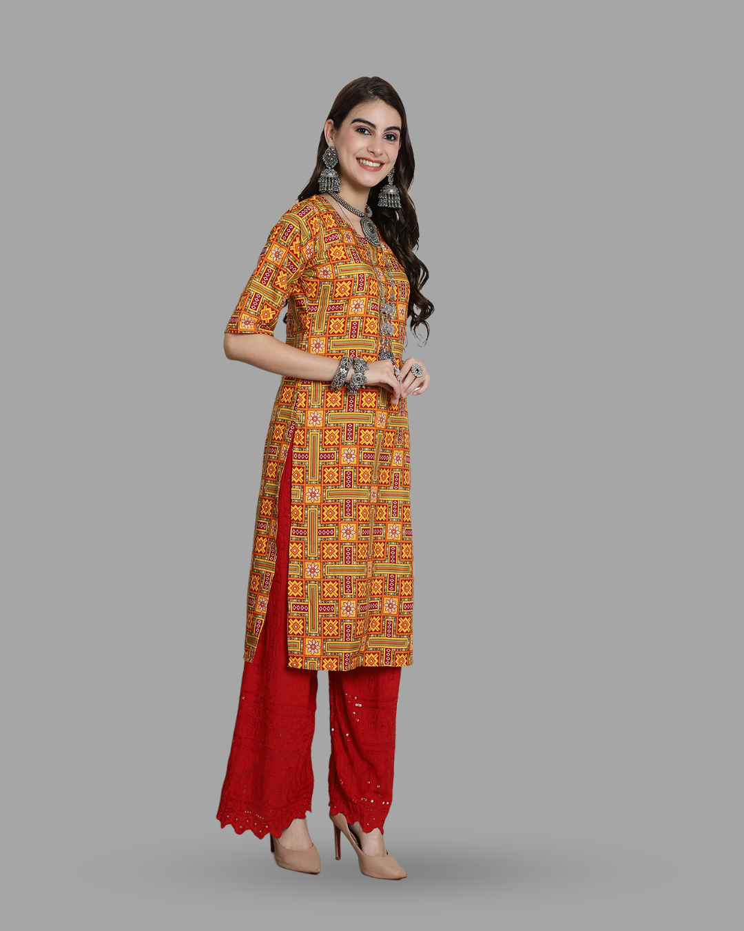 Colorful Fusion Printed Kurta 