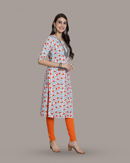 Ivory Orange Blossom Kurta 