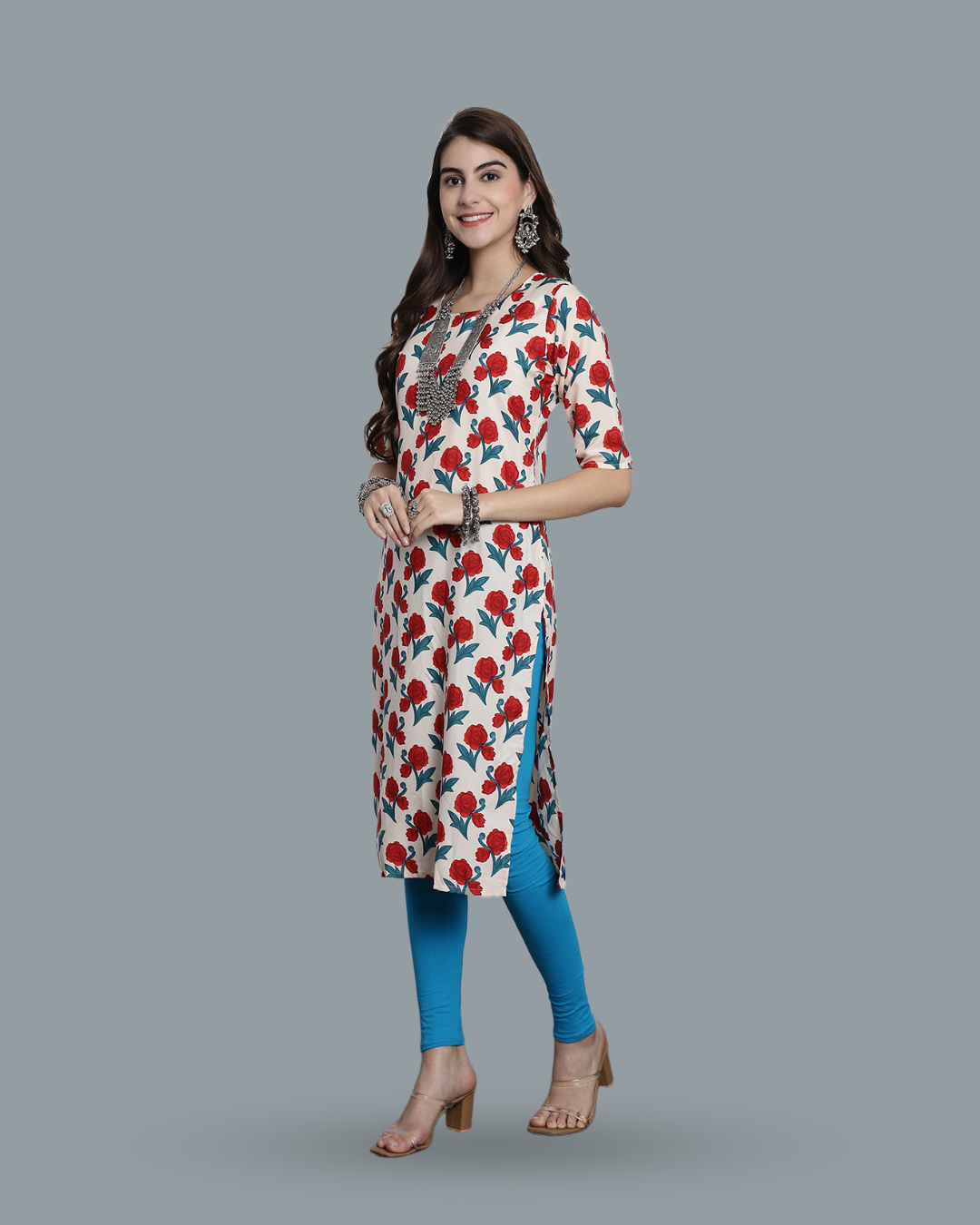 Snow Rose Printed Kurta 