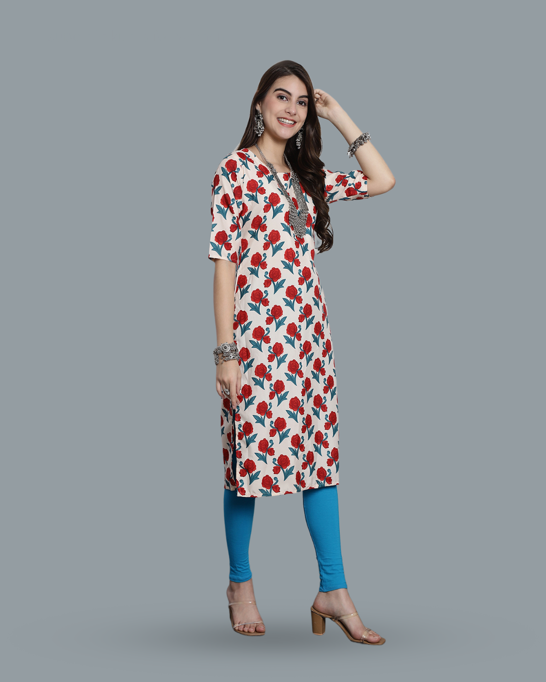 Snow Rose Printed Kurta 