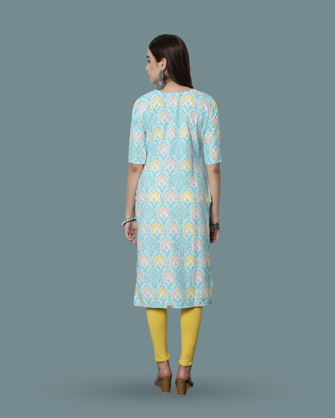 Sunbeam Blue Printed Kurta 