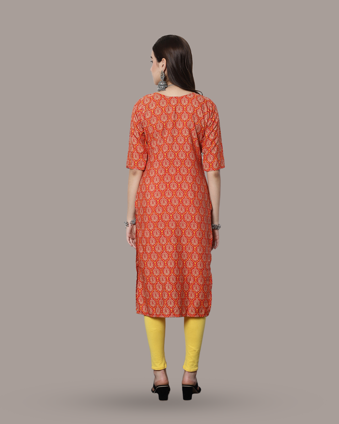 Orange Accent Kurta 