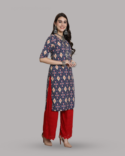 Vibrant Trio Printed Kurta 