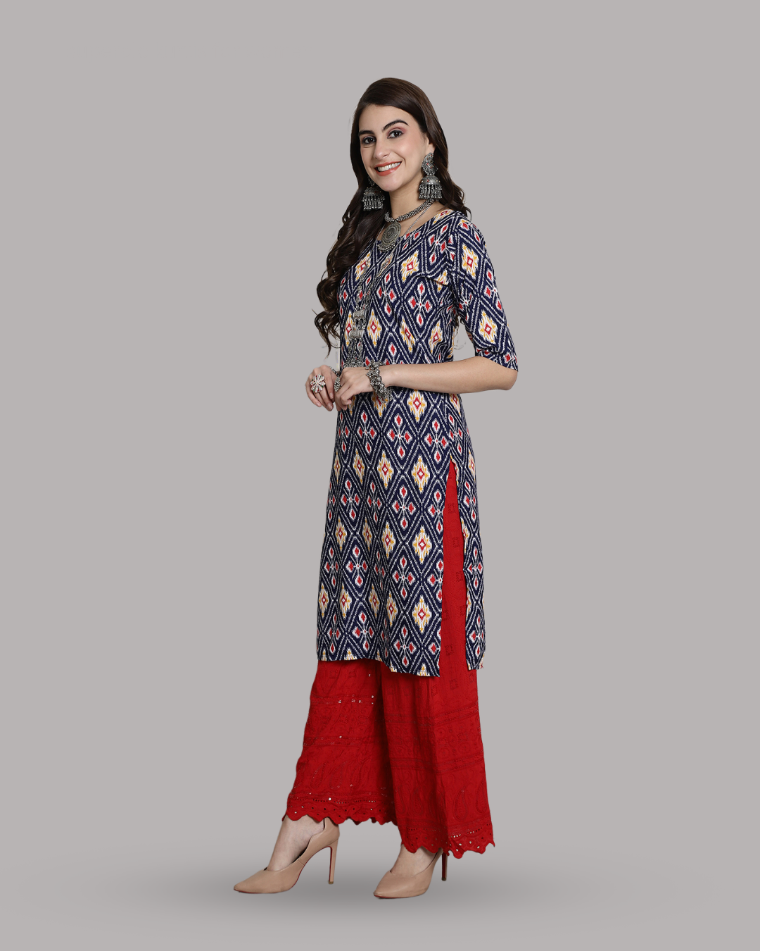 Vibrant Trio Printed Kurta 