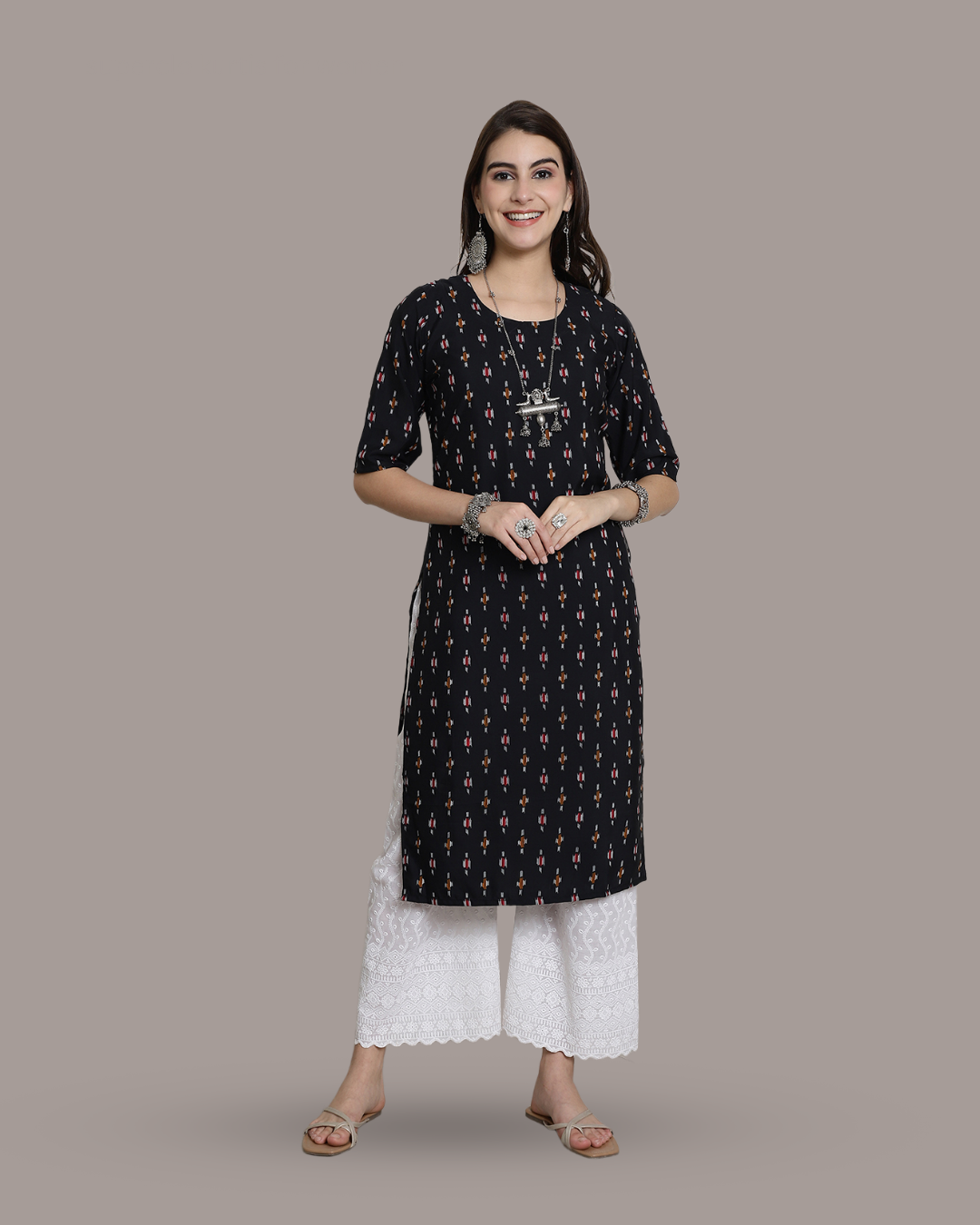 Black Beauty Printed Kurta 