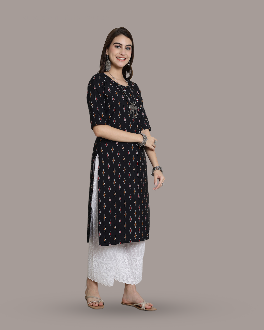 Black Beauty Printed Kurta 