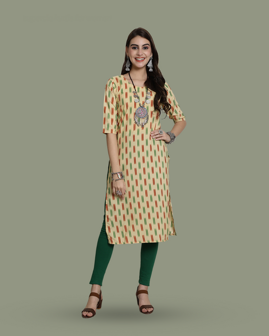 Christmas Lines Printed Kurta 