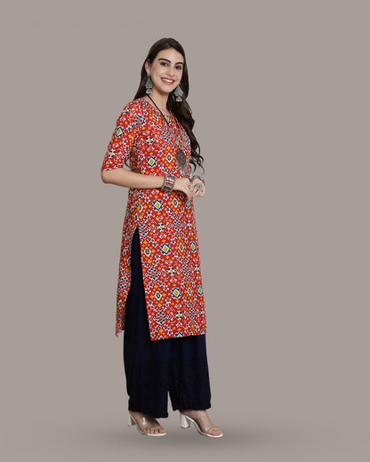 Colorburst Print Kurta 