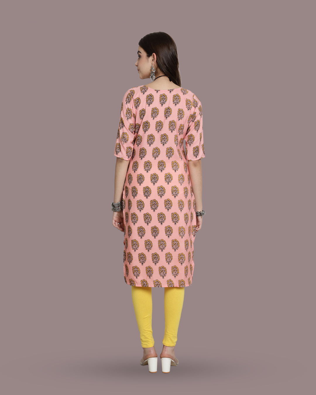 Peach Melody Printed Kurta 