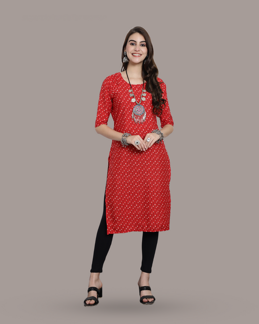 Red Blossom Kurta 