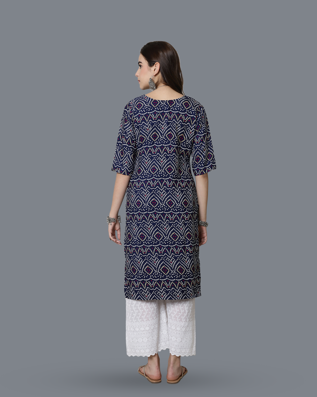 Blue Cultural Printed Kurta 