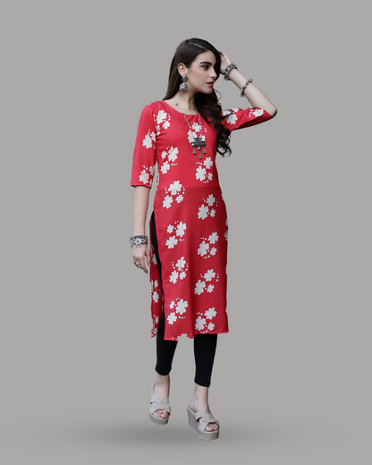 Cherry Blossom Printed Kurta 