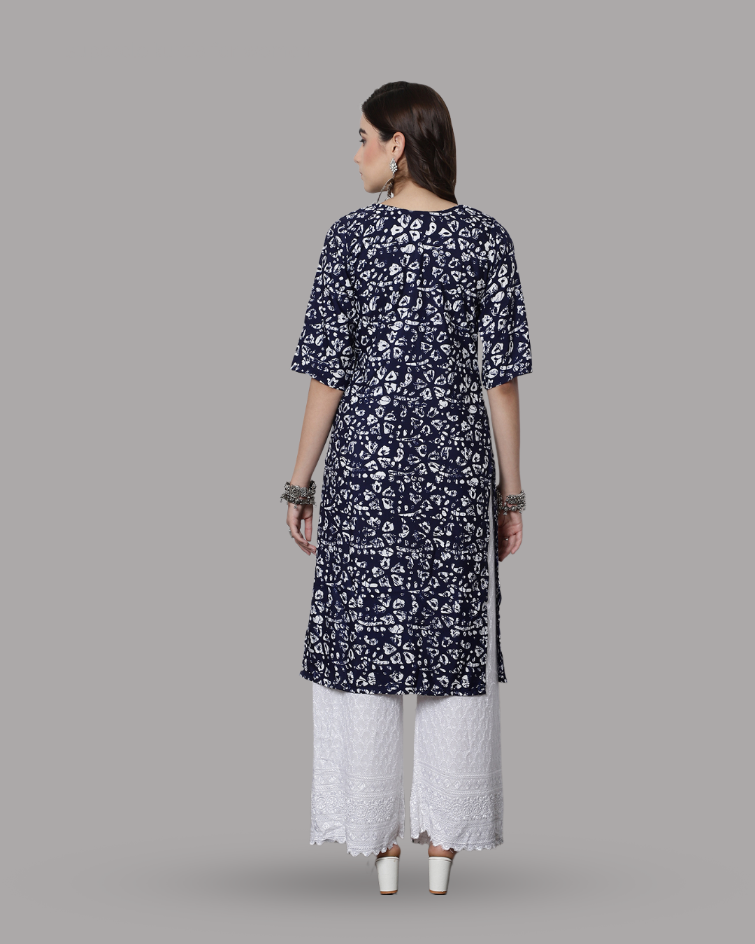 Navy Twilight Printed Kurta 