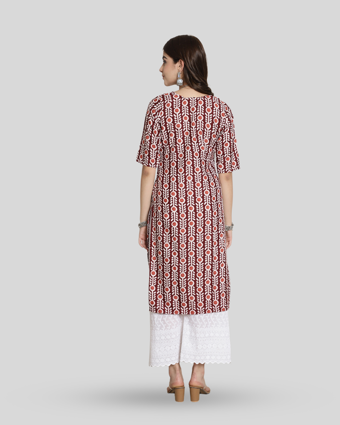 Autumn Maroon Printed Kurta 